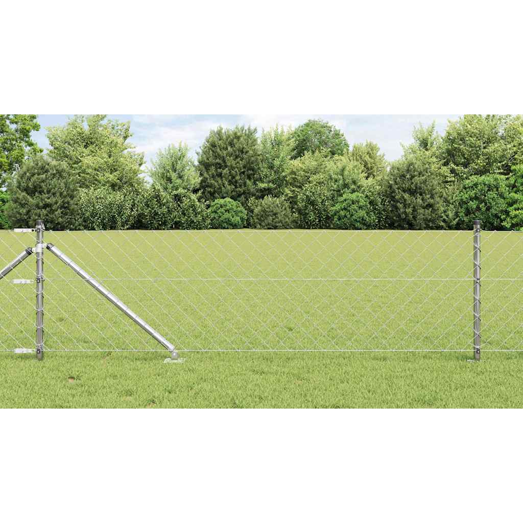 Súprava plotových stĺpikov Strieborná 25 x 0.8 m 3351223