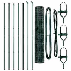 Plot s sloupkem Zelená 1,5 x 10 m Ocel a PVC - obrázek 5