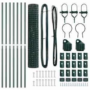 Plot s sloupkem Zelená 1,5 x 10 m Ocel a PVC - obrázek 6