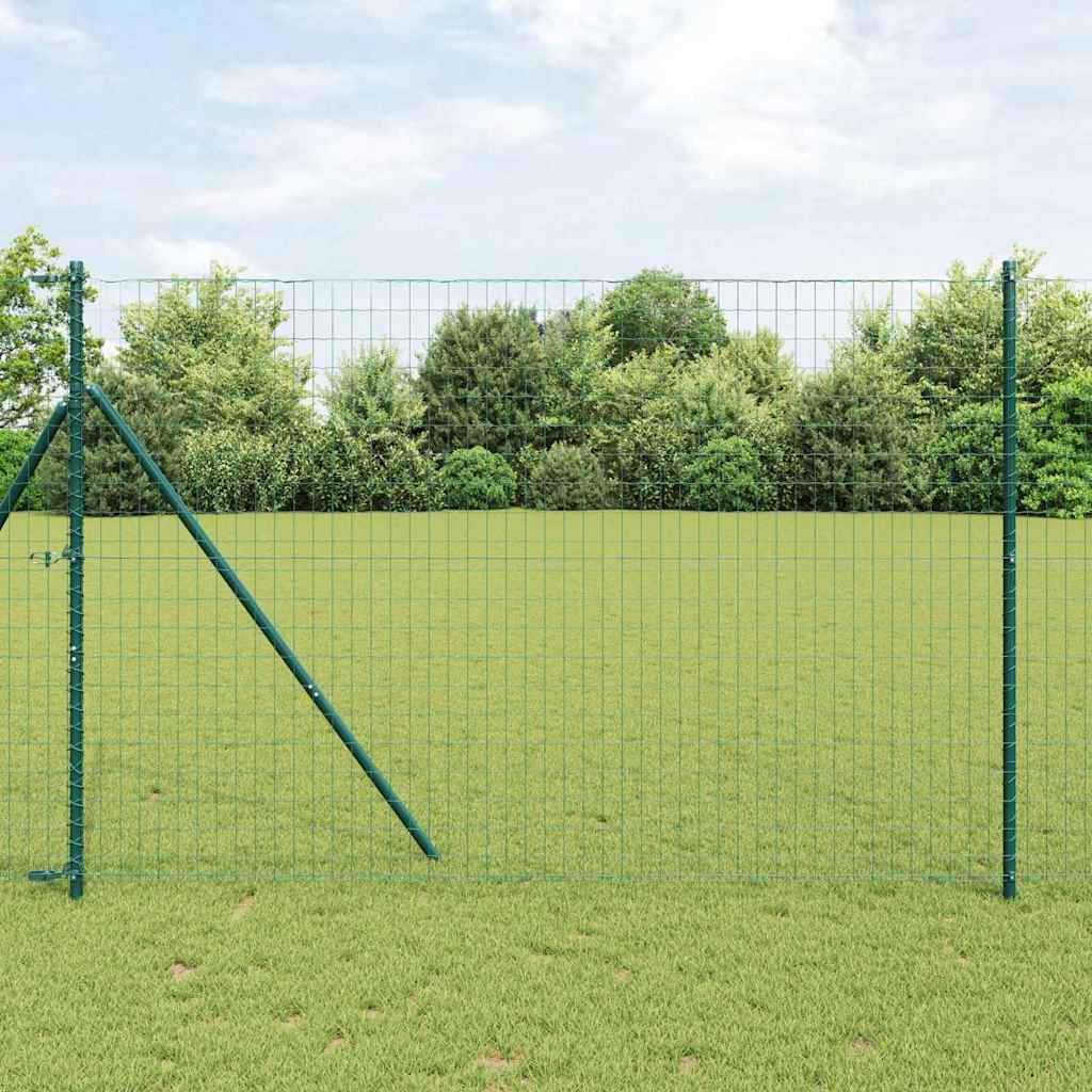 Euro Aed koos 7 postiga 1.5x10 m Galvaniseeritud Teras Roheline