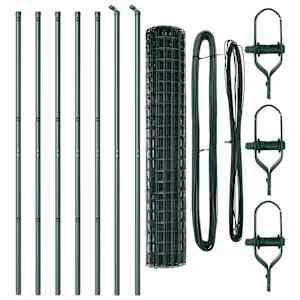 Plot s sloupkem Zelená 1,5 x 10 m Ocel a PVC - obrázek 5