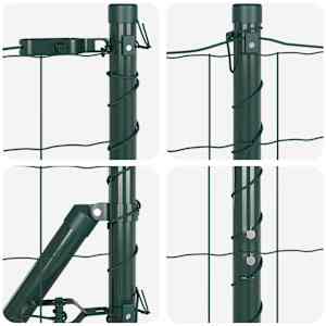 Plot s sloupkem Zelená 1 x 10 m Ocel a PVC - obrázek 8