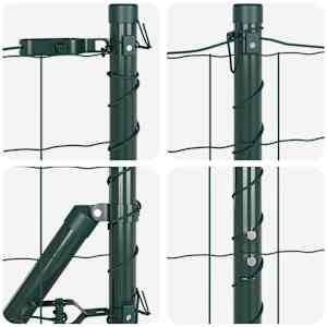 Plot s sloupkem Zelená 1,5 x 10 m Ocel a PVC - obrázek 8
