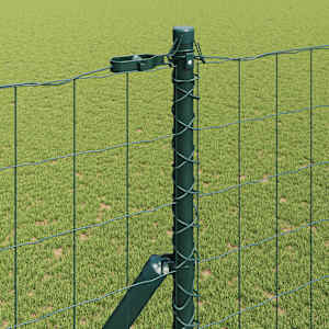 Plot s sloupkem Zelená 1,5 x 10 m Ocel a PVC - obrázek 4
