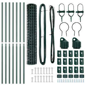 Plot s sloupkem Zelená 1,5 x 10 m Ocel a PVC - obrázek 6