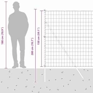 Plot s sloupkem Zelená 1,5 x 10 m Ocel a PVC - obrázek 15