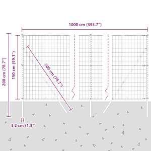 Plot s sloupkem Zelená 1,5 x 10 m Ocel a PVC - obrázek 13