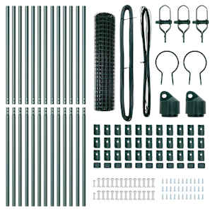 Plot s sloupkem Zelená 1 x 25 m Ocel a PVC - obrázek 6