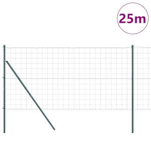 Euro plotové kotvení 25 x 1,2 m Ocel potažená PVC Zelená - obrázek 3