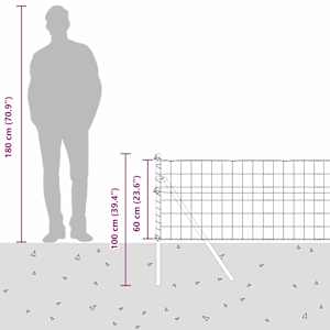 Euro plotové kotvení 50 x 0,6 m Ocel potažená PVC Zelená - obrázek 15
