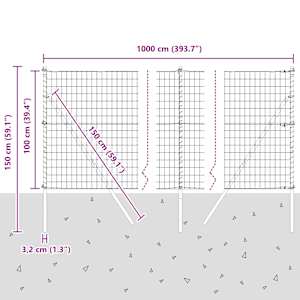 Plot s sloupkem Šedá 1 x 10 m Ocel a PVC - obrázek 13