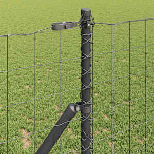 Plot s sloupkem Šedá 1 x 10 m Ocel a PVC - obrázek 4