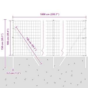 Plot s sloupkem Šedá 1 x 10 m Ocel a PVC - obrázek 13