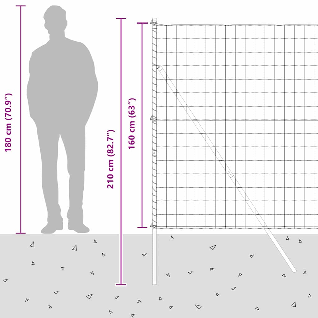 Plot s sloupkem Šedá 1,6 x 10 m Ocel a PVC - obrázek 15