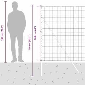 Plot s sloupkem Šedá 1,6 x 10 m Ocel a PVC - obrázek 15