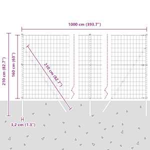 Plot s sloupkem Šedá 1,6 x 10 m Ocel a PVC - obrázek 13