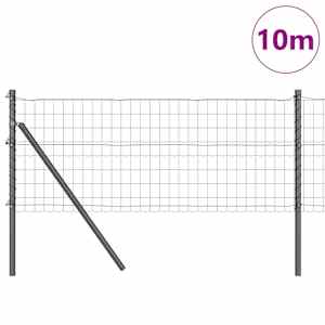 Euro plotové kotvení 25 x 0,8 m Ocel potažená PVC Šedá Síťovina - obrázek 3