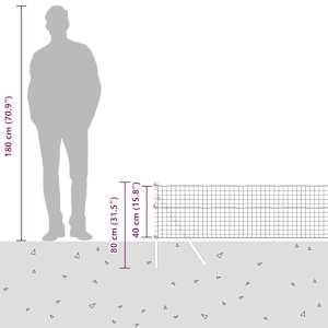 Europaliskový pozemní fix 50 x 0,4 m Ocel potažená PVC Šedá - obrázek 15