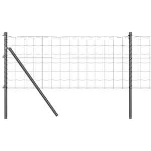 Euro plotové kotvení 50 x 0,4 m Ocel potažená PVC Šedá Síťovina - obrázek 2