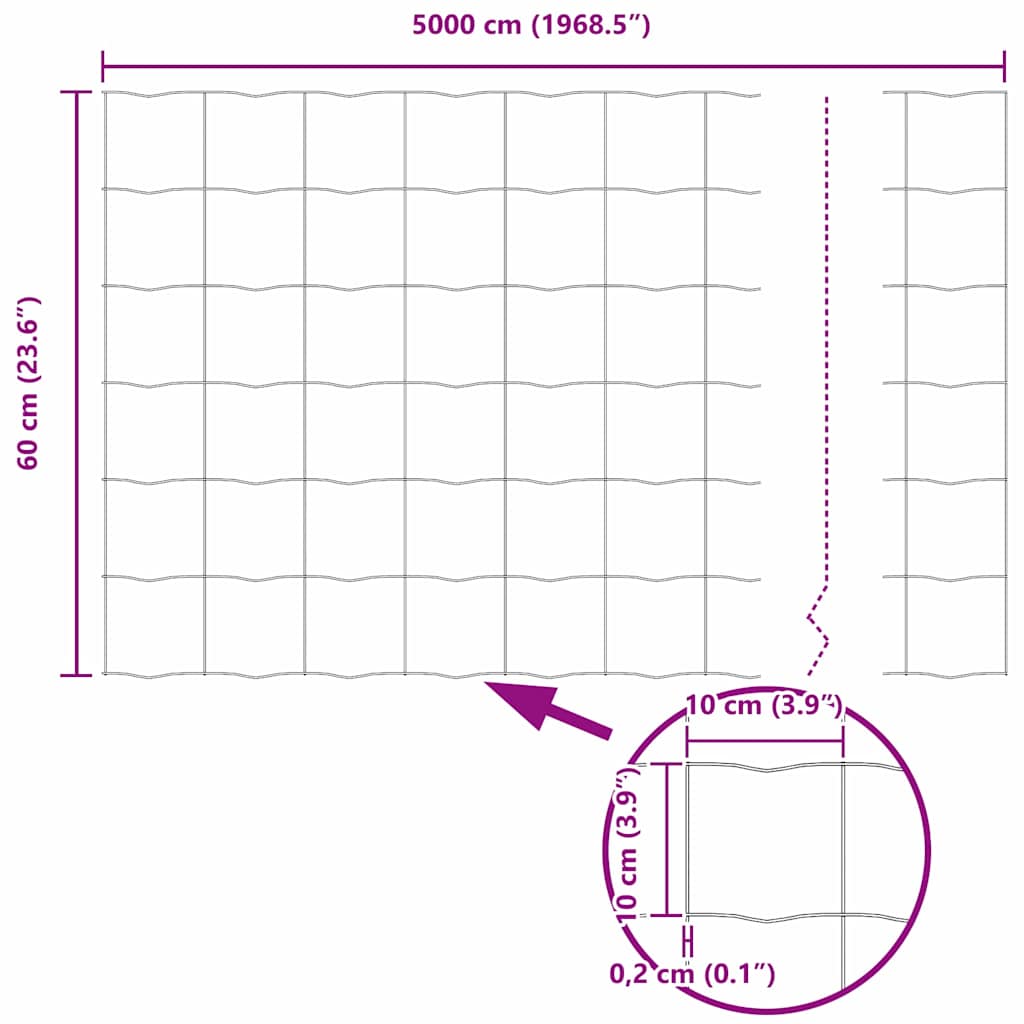 Plot s sloupkem Šedá 0,6 x 50 m Ocel a PVC - obrázek 14
