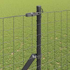 Plot s sloupkem Šedá 1,5 x 10 m Ocel - obrázek 4