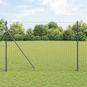 Plot s sloupkem Šedá 1,5 x 10 m Ocel - obrázek 1
