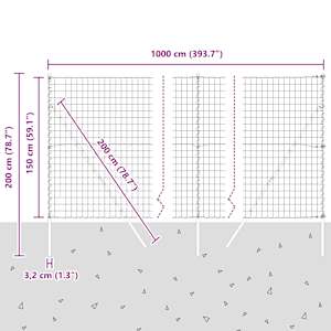 Plot s sloupkem Šedá 1,5 x 10 m Ocel - obrázek 13