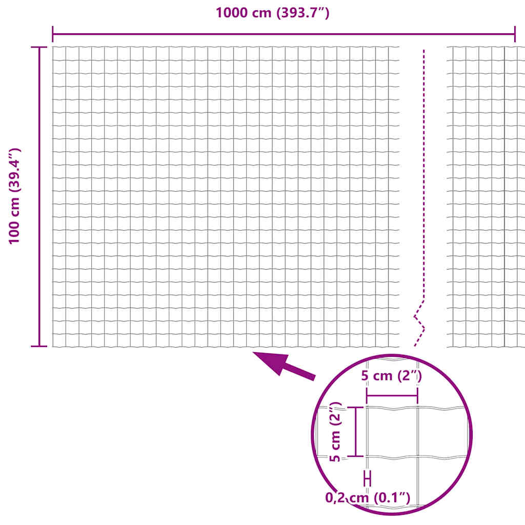 Plot s sloupkem Stříbrná 1 x 10 m Ocel a PVC - obrázek 14