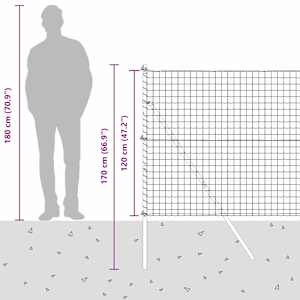 Fixační zemní stojan pro Euro oplocení 10 x 1,2 m Stříbrná - obrázek 15