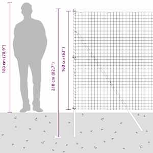 Fixační zemní stojan pro Euro oplocení 10 x 1,6 m Stříbrná - obrázek 15