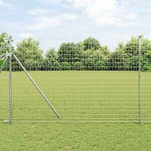 Fixační zemní stojan pro Euro oplocení 10 x 1,5 m Stříbrná - obrázek 1