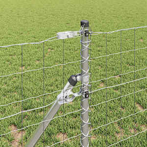Plot s sloupkem Stříbrná 0,6 x 25 m Ocel a PVC - obrázek 4