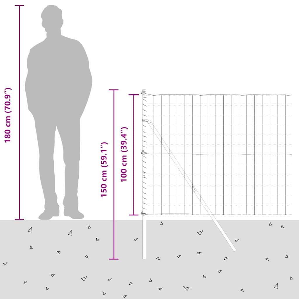 Plot s sloupkem Stříbrná 1 x 25 m Ocel a PVC - obrázek 15