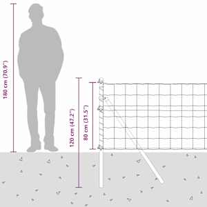 Plot s sloupkem Stříbrná 0,8 x 25 m Ocel a PVC - obrázek 15