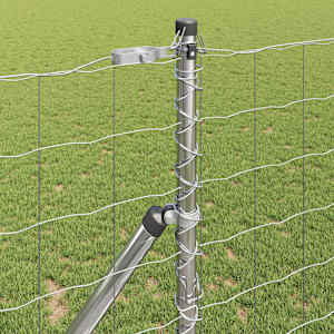 Plot s sloupkem Stříbrná 1 x 25 m Ocel a PVC - obrázek 4