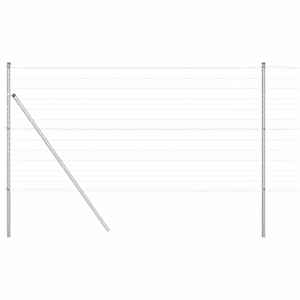 Plot s sloupkem Stříbrná 1 x 25 m Ocel a PVC - obrázek 2