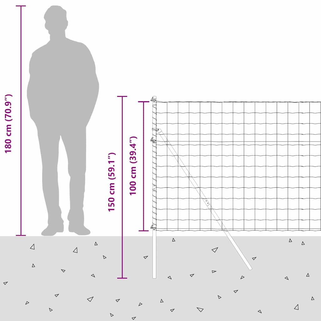 Plot s sloupkem Stříbrná 1 x 25 m Ocel a PVC - obrázek 15