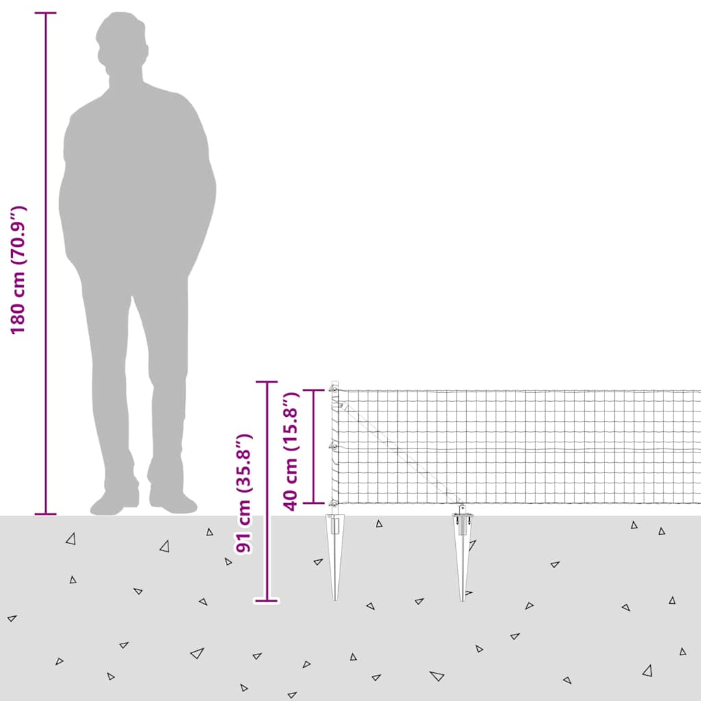 Plot s sloupkem Zelená 0,4 x 10 m Ocel a PVC - obrázek 16