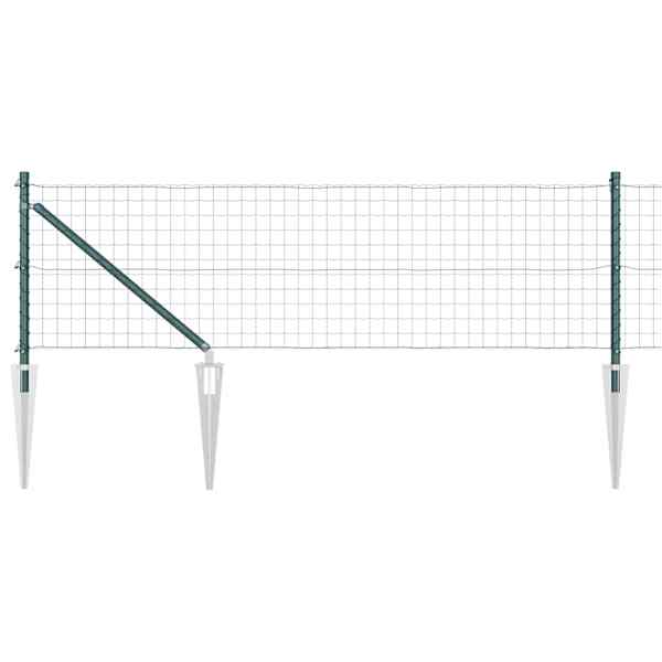 vidaXL Euro Aed Okastega 10 x 0,6 m PVC-kaetud teras Roheline V&otilde;rk