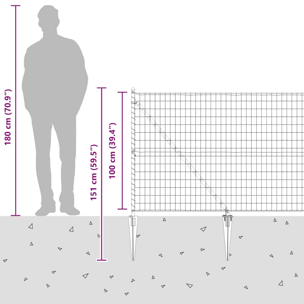 Plot s sloupkem Zelená 1 x 10 m Ocel a PVC - obrázek 16