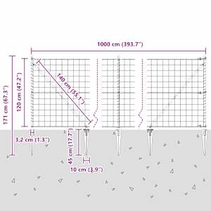 Plot s sloupkem Zelená 1,2 x 10 m Ocel - obrázek 14