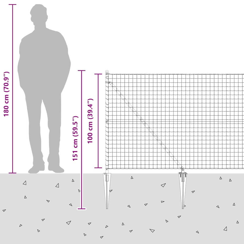 Plot s sloupkem Zelená 1 x 25 m Ocel a PVC - obrázek 16