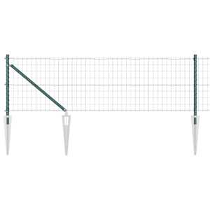 Plot s sloupkem Zelená 0,4 x 50 m Ocel a PVC - obrázek 2