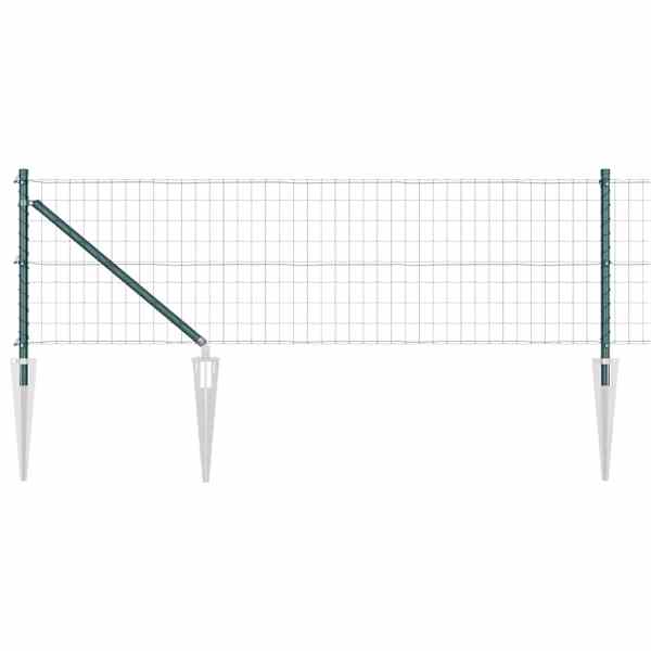 vidaXL Euro Aed Okastega 50 x 0,6 m PVC-kaetud teras Roheline V&otilde;rk