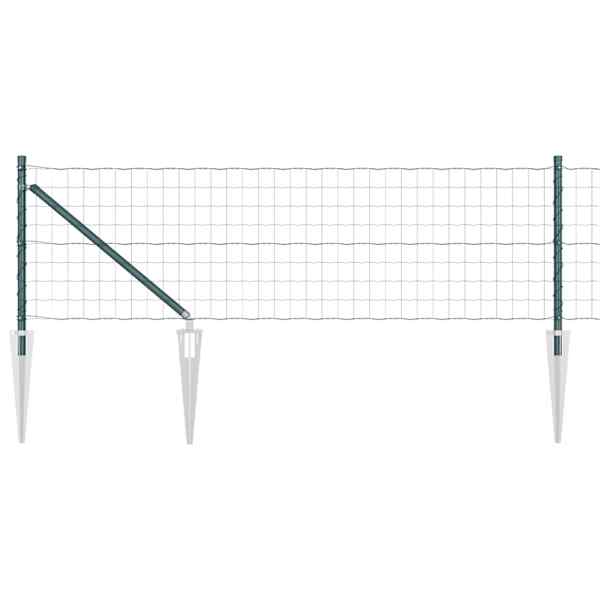 vidaXL Euro Aed Okastega 10 x 0,8 m PVC-kaetud teras Roheline V&otilde;rk