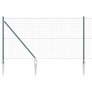 Plot s sloupkem Zelená 1,4 x 10 m Ocel a PVC - obrázek 2