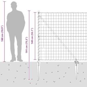 Plot s sloupkem Zelená 1,4 x 10 m Ocel a PVC - obrázek 16