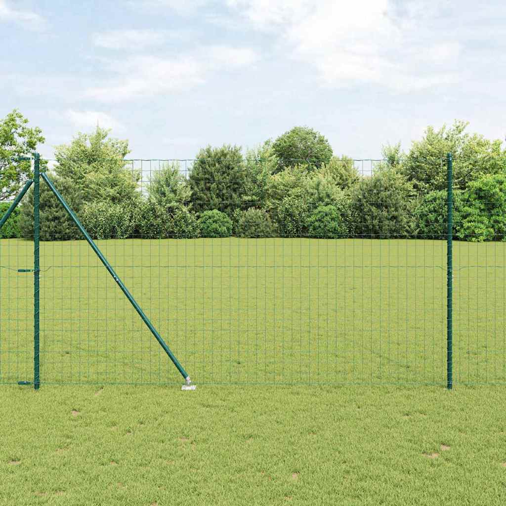 Euro Hegn med 7 Spike Post 1.6x10 m Galvaniseret Stål Grøn