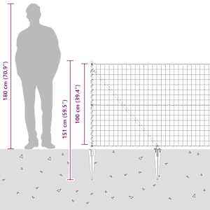 Evropský plot se hroty 25 x 1,0 m Ocel potažená PVC Zelená - obrázek 16