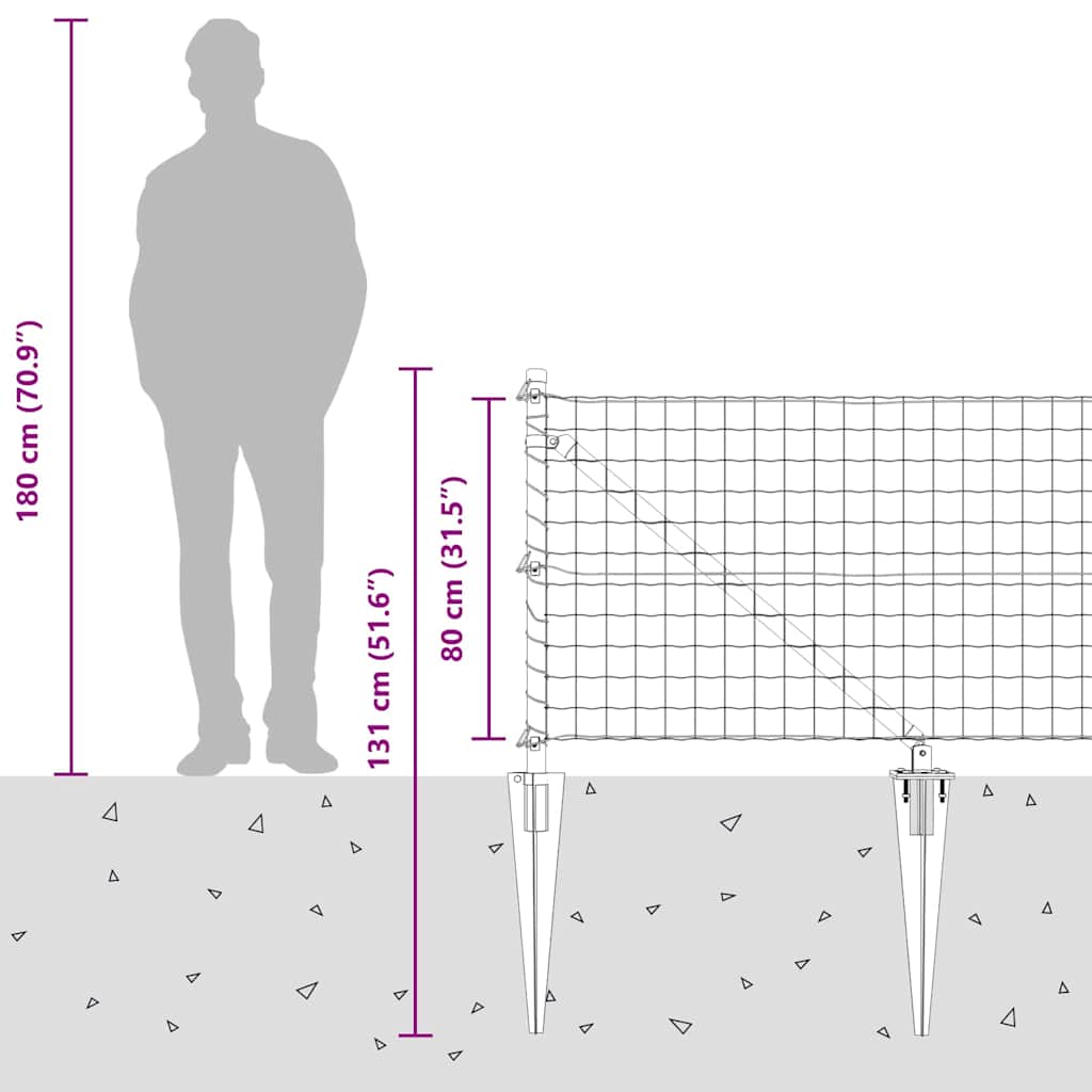 Plot s sloupkem Šedá 0,8 x 10 m Ocel a PVC - obrázek 16